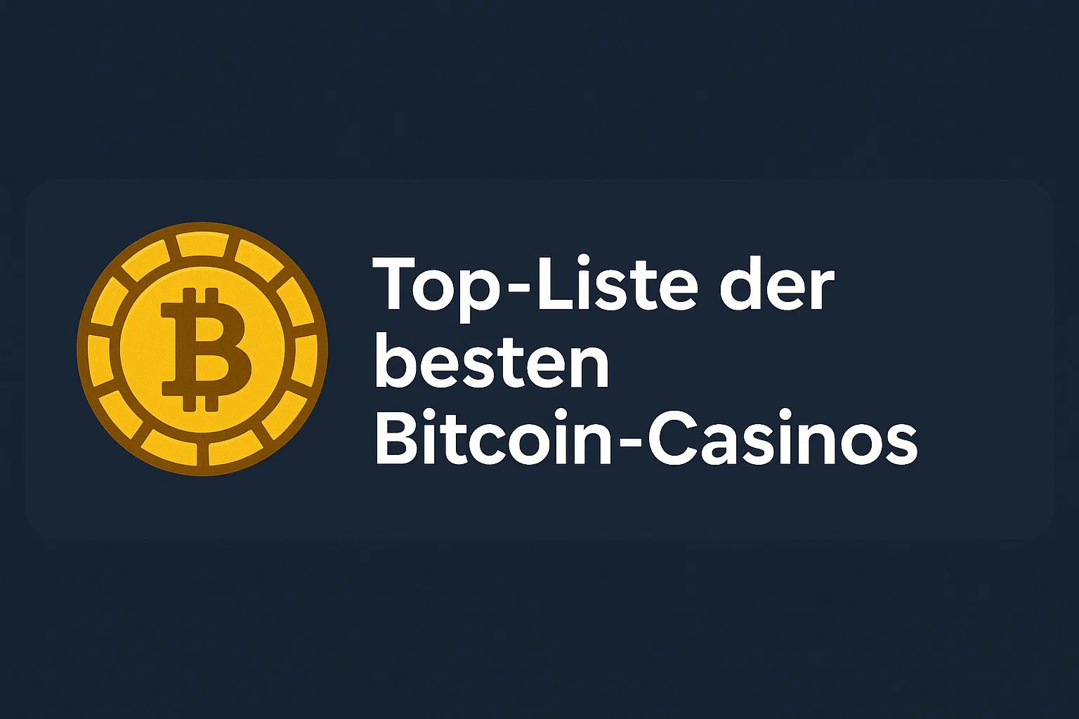 Top-Liste der besten Bitcoin-Casinos